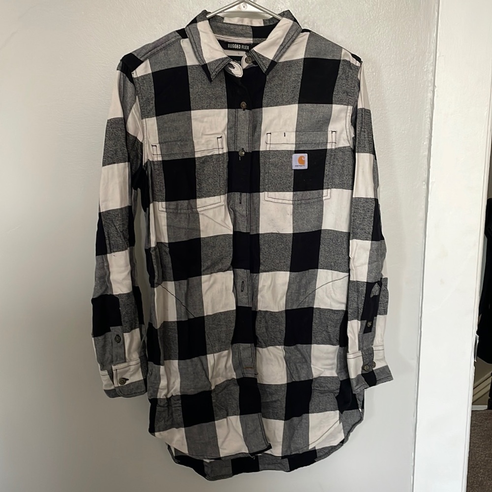 Carhartt women’s Buffalo plaid flannel tunic